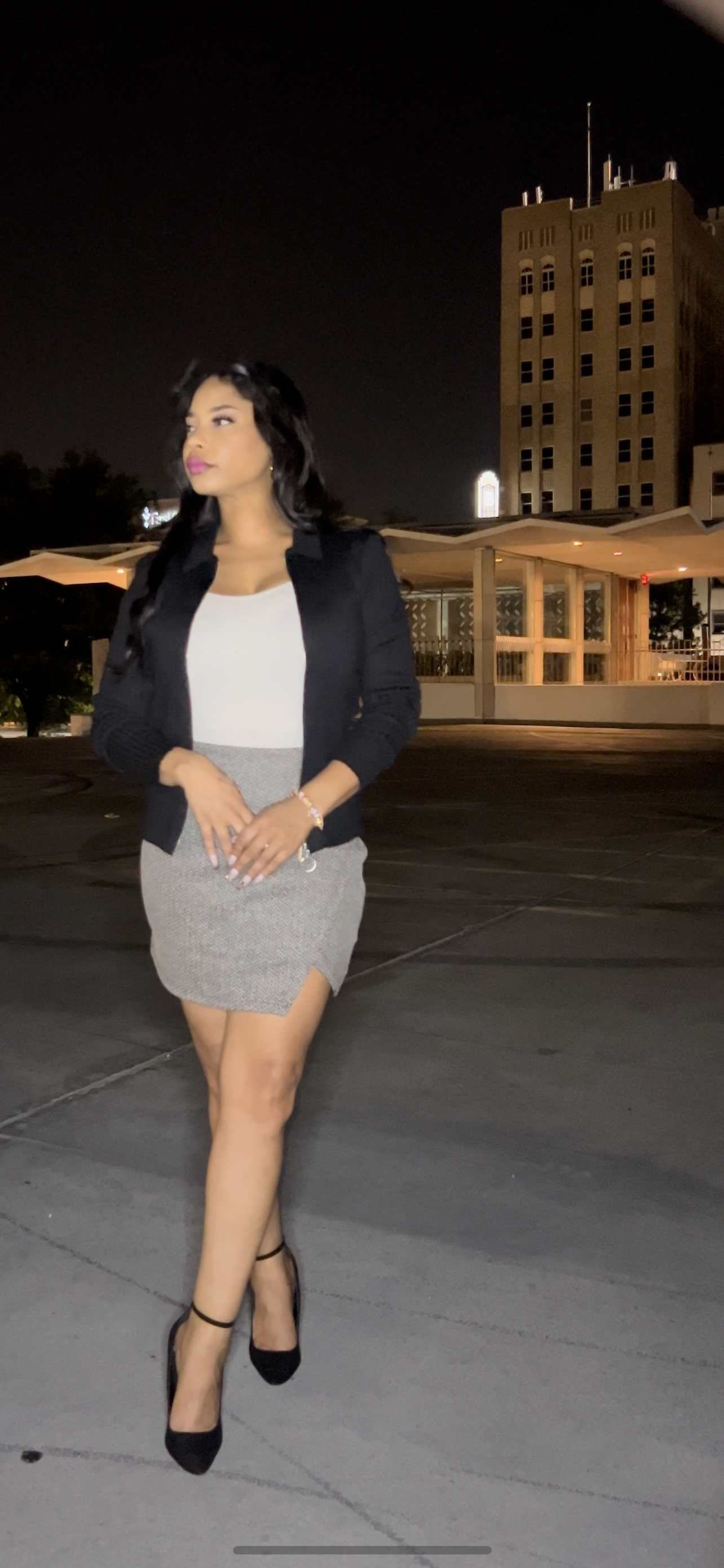 "VANITY" Zipup Collar Fitted Sweater Top