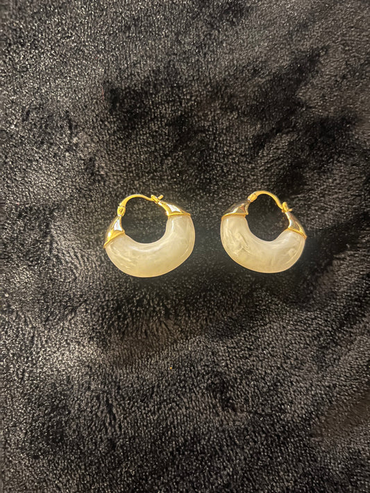 Golden Veil Hoop Earrings