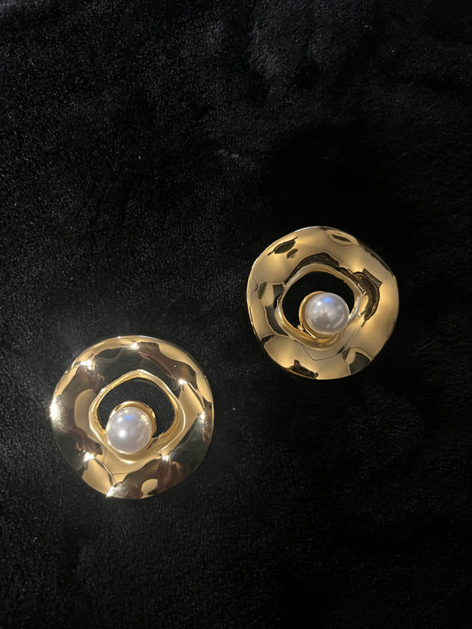 Golden Halo Statement Earrings