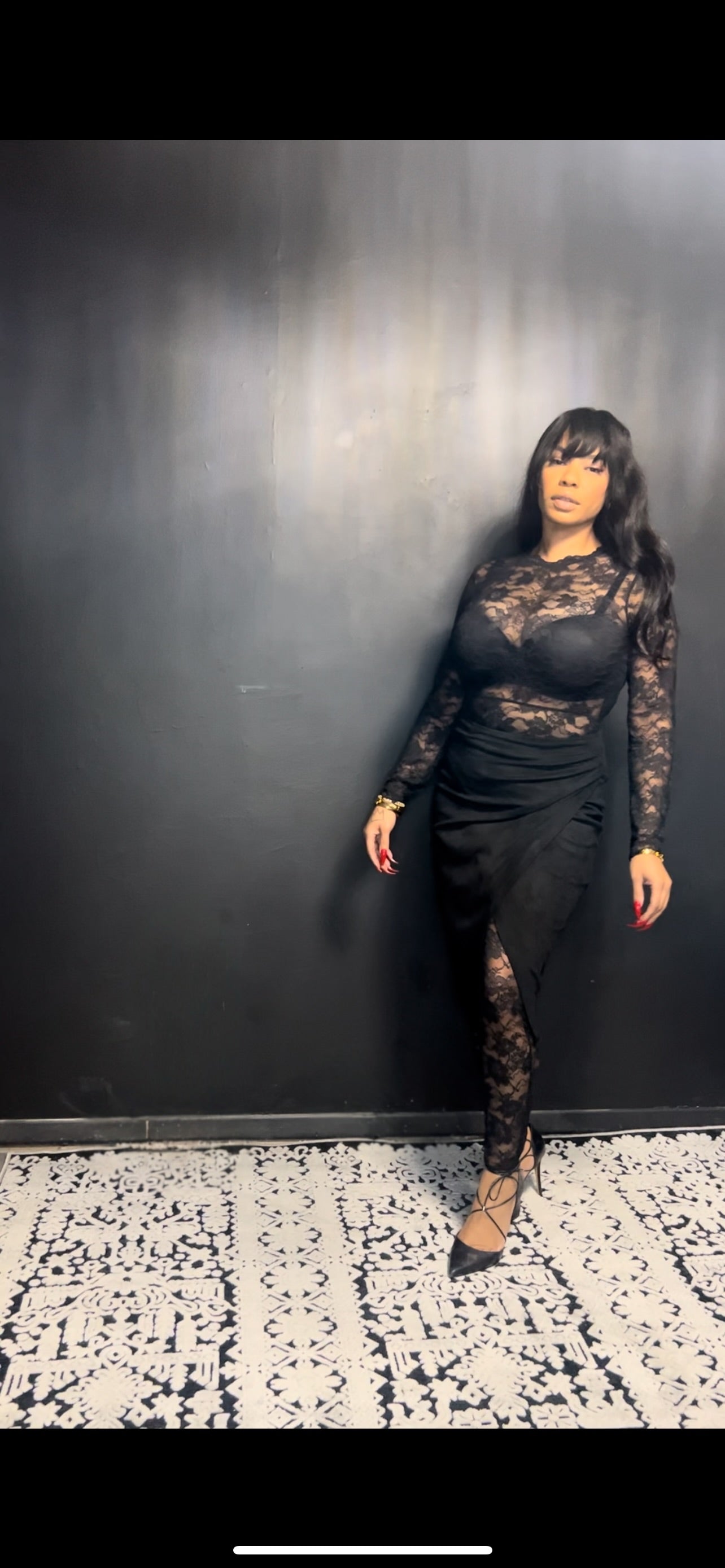 “VERY DEMURE” WRAP MIDI SKIRT